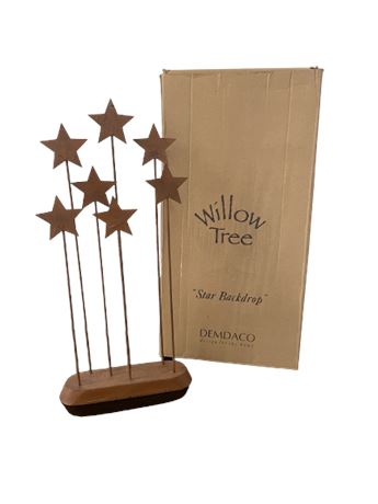 Willow Tree Metal Star Backdrop with box
