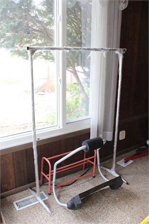 Clothes Rack, Shoe Rack, and Ab Exerciser