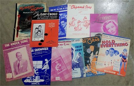 Vintage lot of sheet music