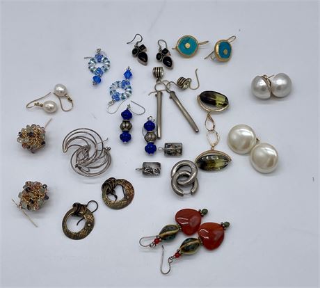 Group of Costume Post and Clip Earrings