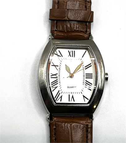 Quartz Brown Leather Watch