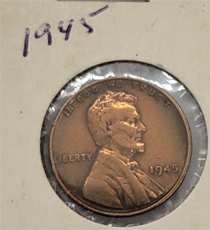 1945 US Lincoln Wheat Penny
