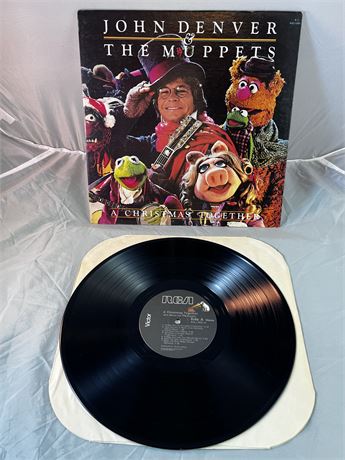 John Denver & The Muppets A Christmas Together Vinyl Record with Poster