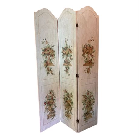 Hand Painted Room Accent Screen Divider