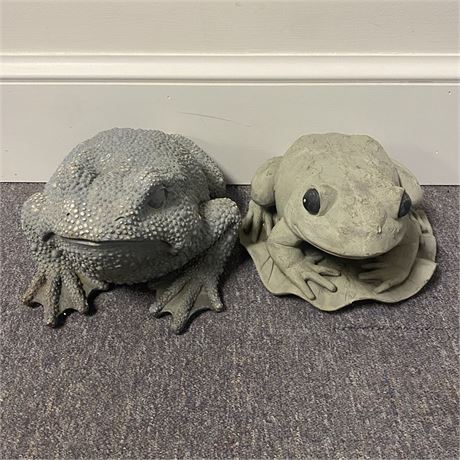 Pair of Toad Garden Statues