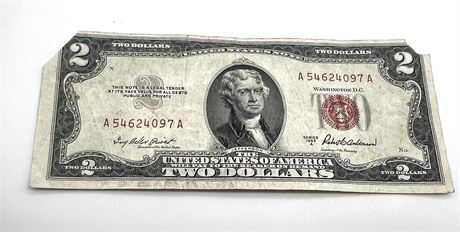 1953 A Two Dollar Red Seal