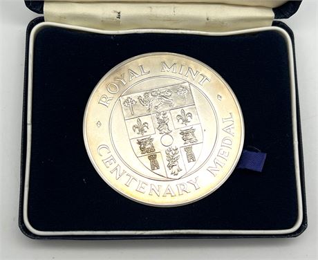 1988 Royal 5 oz. Silver Centenary Medal Spanish Armada 400th Anniversary w/Case