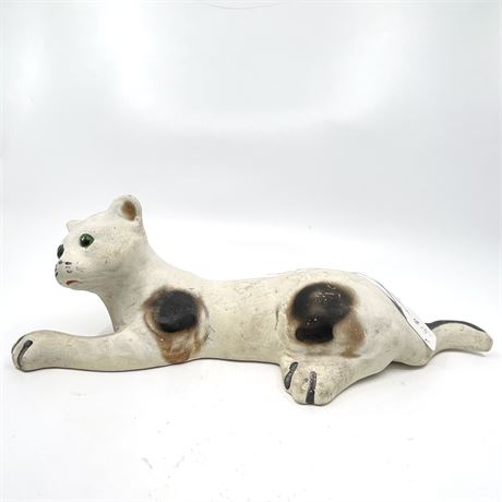 Folk Style Ceramic Cat Figurine