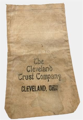 Vintage The Cleveland Trust Company - Cleveland Ohio Money Bag