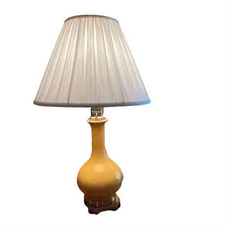 Yellow Glazed Ceramic Occasional Table Lamp