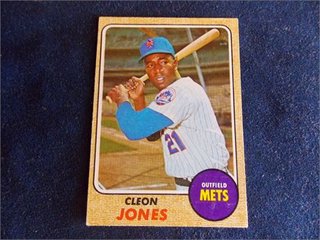 Cleon Jones 1968 Topps Signed Autographed Card #254 New York Mets