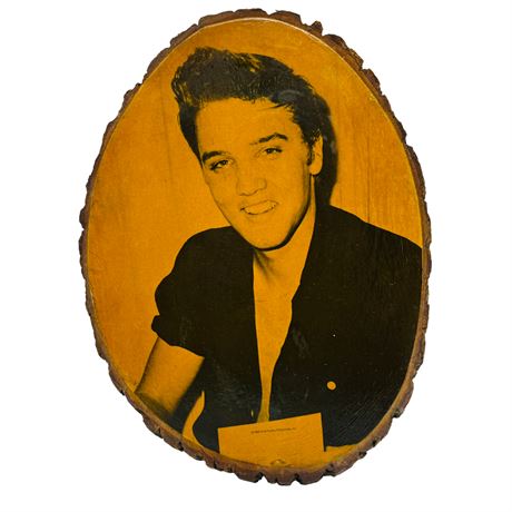 Elvis on a Wood Plaque