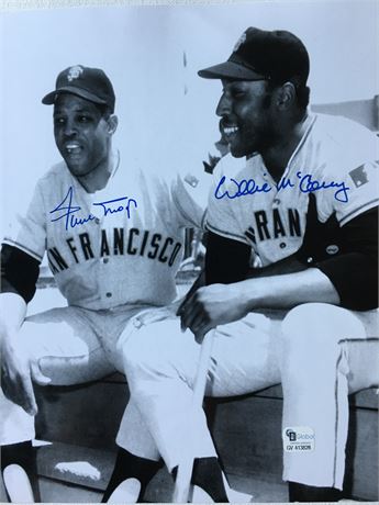 San Francisco Willie Mays & Willie McCovey Signed by Both 8x10 Photo Certified