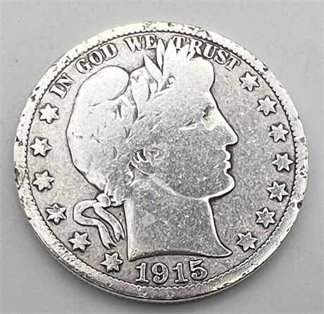 1915 Silver Barber Quarter