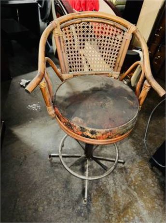 Vintage Mid Century Tiki vibe Bar stool