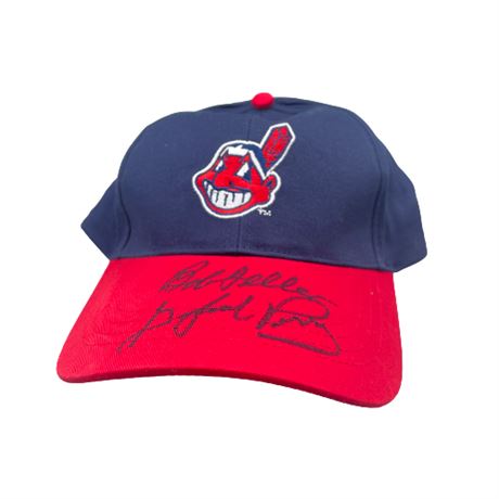 Bob Feller Autographed Cleveland Indians Stricklands Baseball Hat