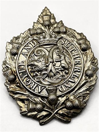 British Army Argyle and Sutherland Highlanders Cap Badge
