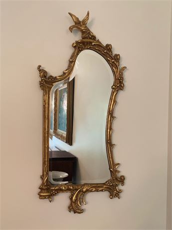 Rococo Style Mirror with Bird