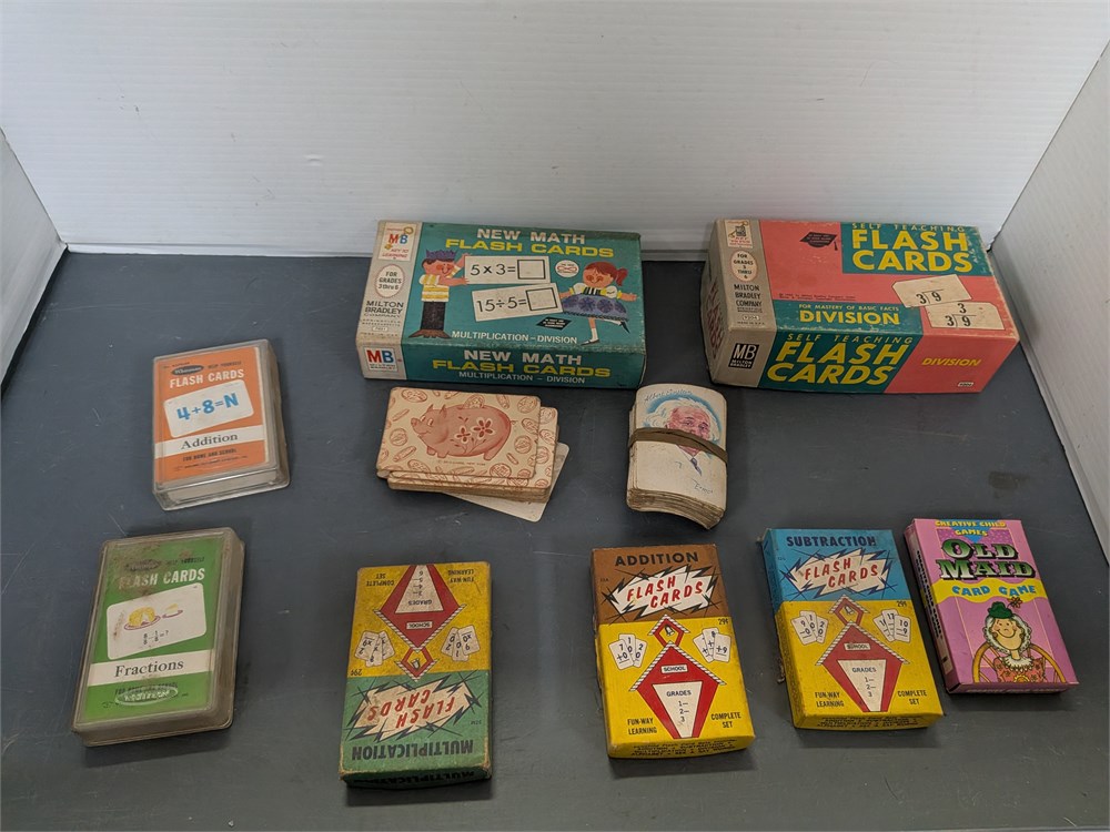 Rust Belt Revival Online Auctions - Vintage Flash Cards & Old Maid Card ...