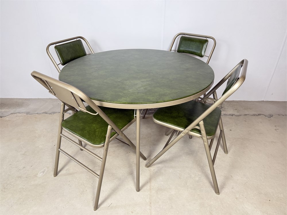 Rust Belt Revival Online Auctions - Card Table with Folding Chairs