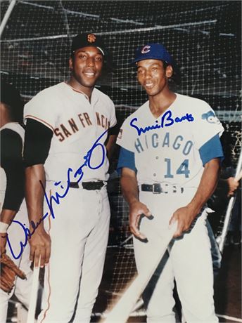 Willie McCovey & Ernie Banks Signed 8x10 Photograph Certified