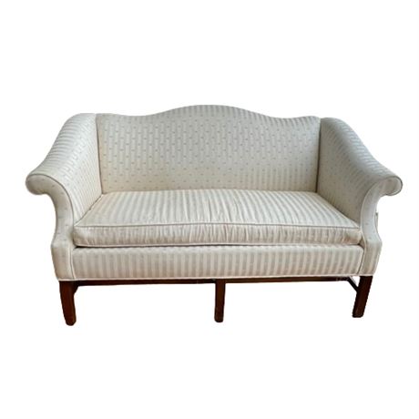 Rust Belt Revival Online Auctions - Camel Back Large Love Seat Sofa