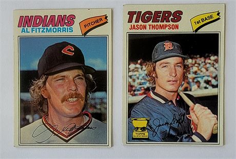 1970s CLEVELAND INDIANS Al Fitzmorris #449/ DETROIT TIGERS Jason Thompson #291