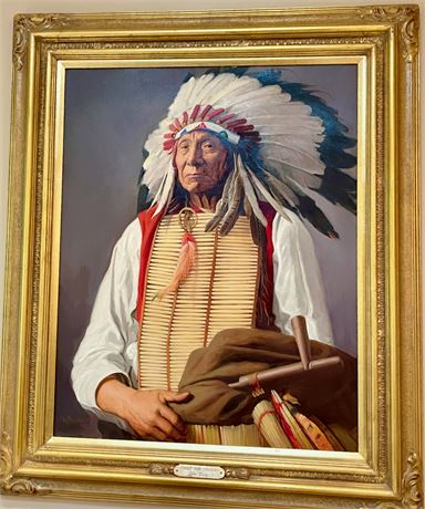 John Leslie Berry "Chief Red Cloud" Painting