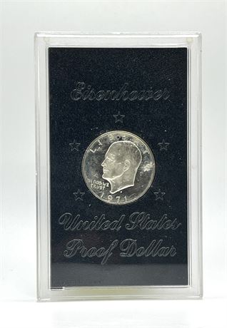 Silver 1971 United States Eisenhower Proof Dollar w/Case