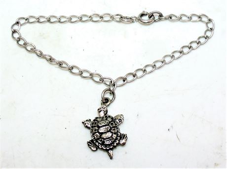 Sterling bracelet Turtle charm