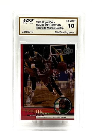 1999 Upper Deck #5 Michael Jordan Chicago Bulls Mint Grading GEM MT 10 Card