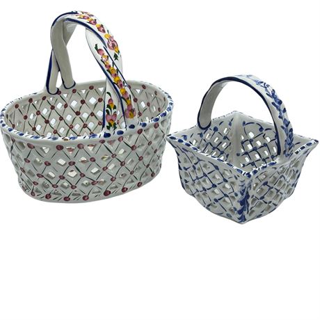 Vintage Portuguese Decorative Baskets