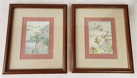 Two (2) Asian Landscape Framed Prints