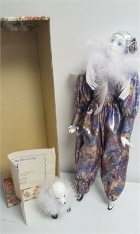 The Kimberly Collection, Porcelain Parisian Doll with Poodle NIB