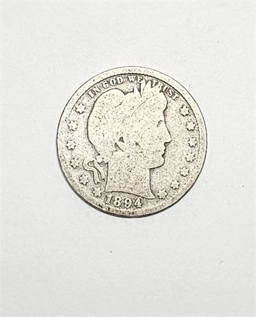 1894-S Silver Barber Quarter