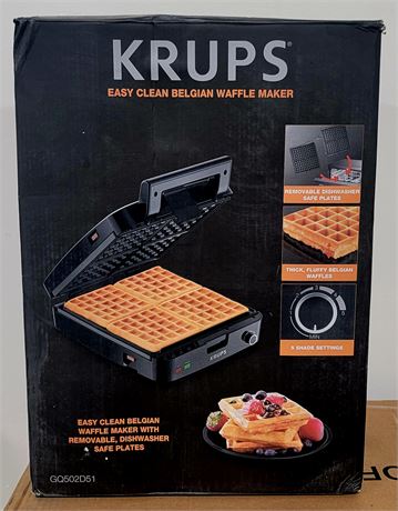 Still in box Krups Easy Clean Belgian Waffle Maker