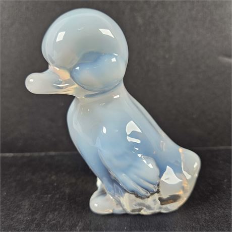 Fenton Glass Opalescent Duck Duckling