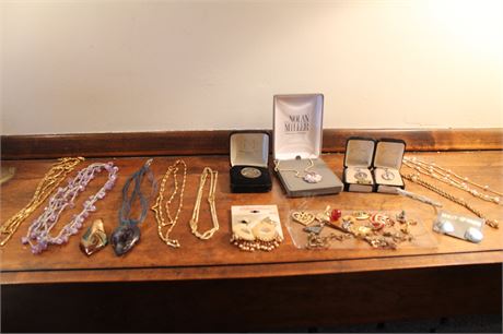 Costume Jewelry, Sterling Medals, and More
