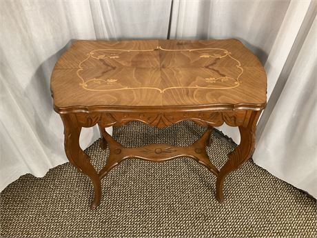 Inlay & Sculpted Accent Table
