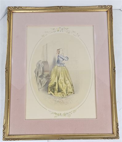 Henri A. Pingot "Victorian Ladies" Framed Print Signed