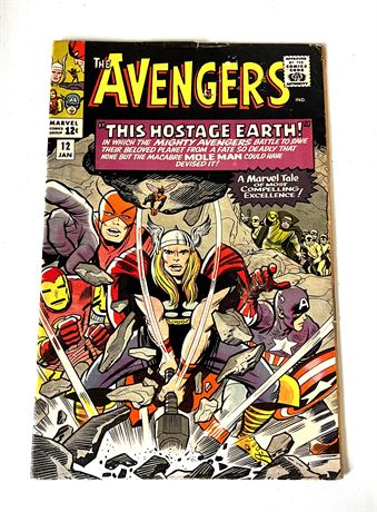 Jan 1965 Vol. 1 #12 Marvel Comics "THE AVENGERS" Comic Rare
