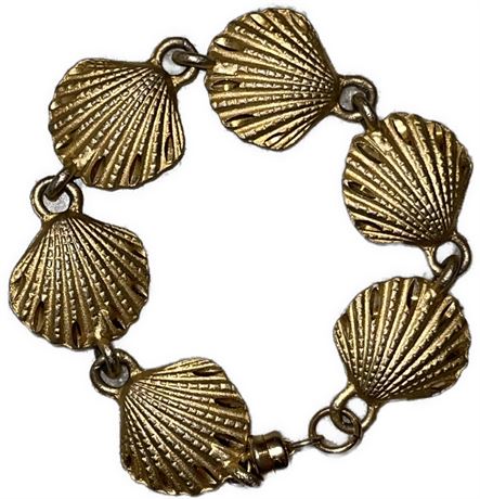 Sea Shell Gold Tone (Made In USA) Bracelet