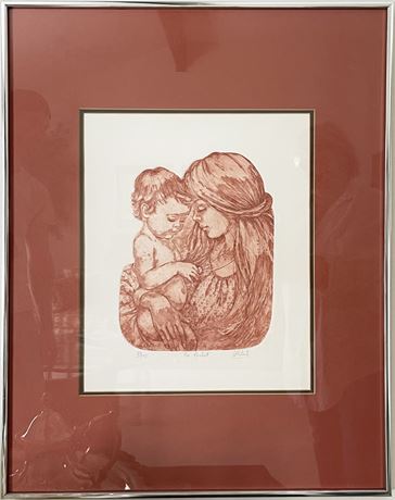 Mary Vickers, Numbered Serigraph "The Locket"