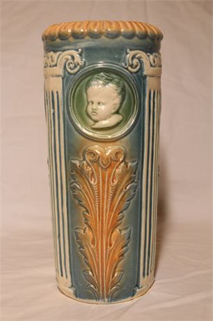 Vintage Roseville Cameo Cherub Vase