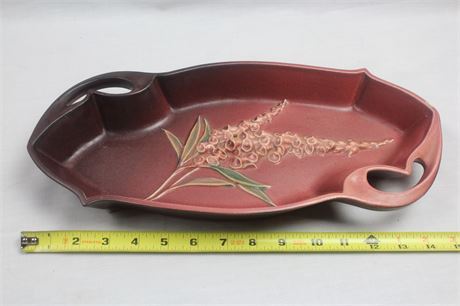 Roseville Pottery Foxglove Double Handle Tray