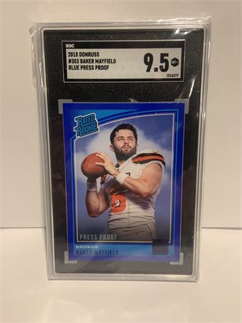 Baker Mayfield Blue Rated Rookie Press Proof Graded 9.5 🔥