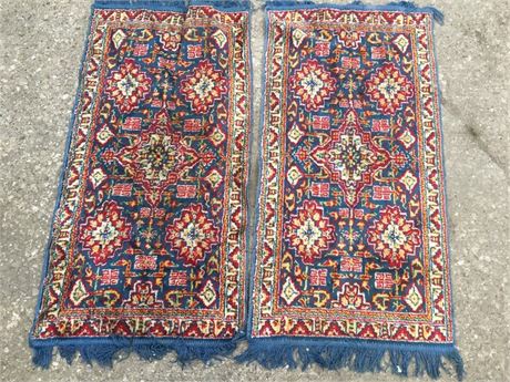 French Two Blue , Yellow Red Rugs