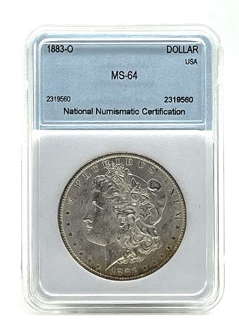 1883 O Silver Morgan Dollar NNC MS64
