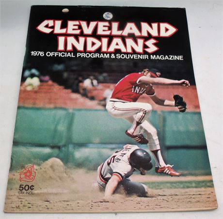 Cleve Indians 1976 Program