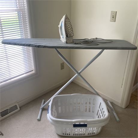 Laundry Lot with Ironing Board/Iron/Baskets